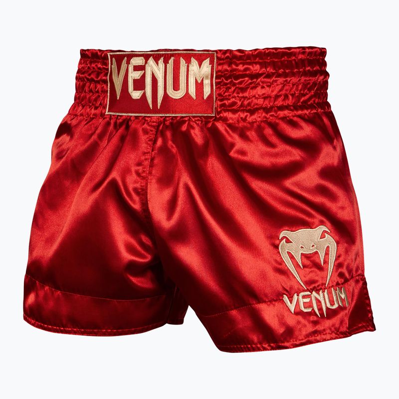 Vyriški treniruočių šortai Venum Classic Muay Thai bordeaux/gold