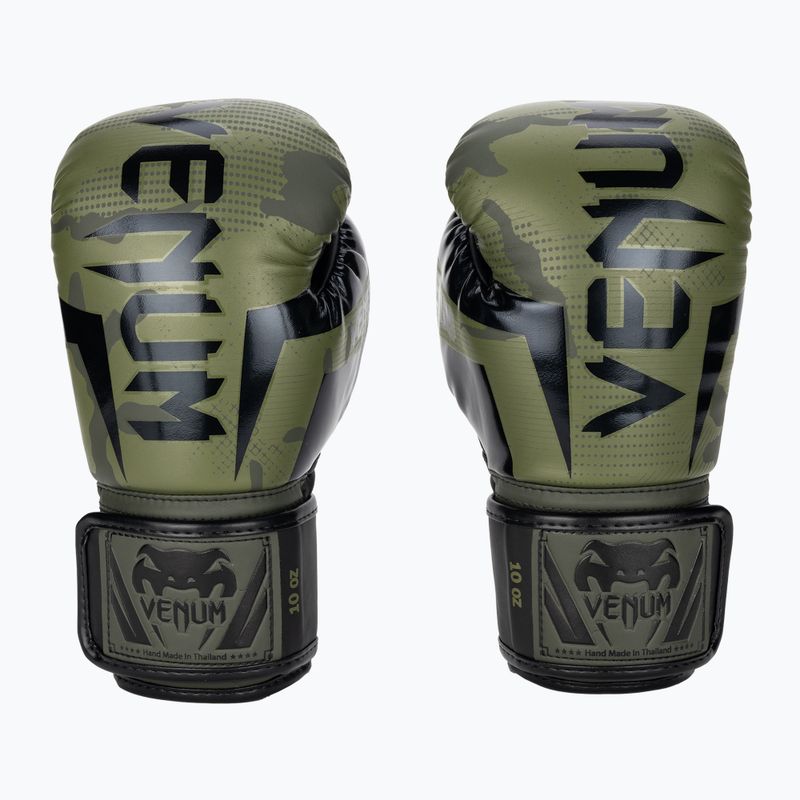 Bokso pirštinės Venum Elite khaki camo