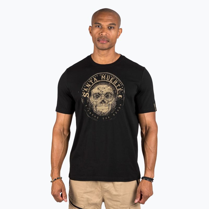 Vyriški marškinėliai Venum Santa Muerte Dark Side black/brown