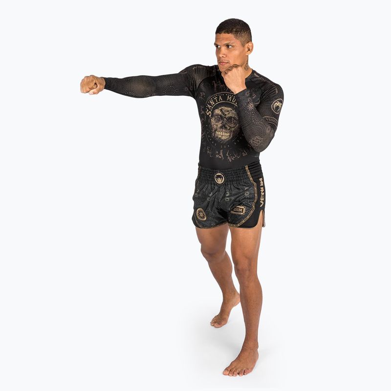 Rashguard vyriški marškinėliai ilgomis rankovėmis Venum Santa Muerte Dark Side black/brown 2
