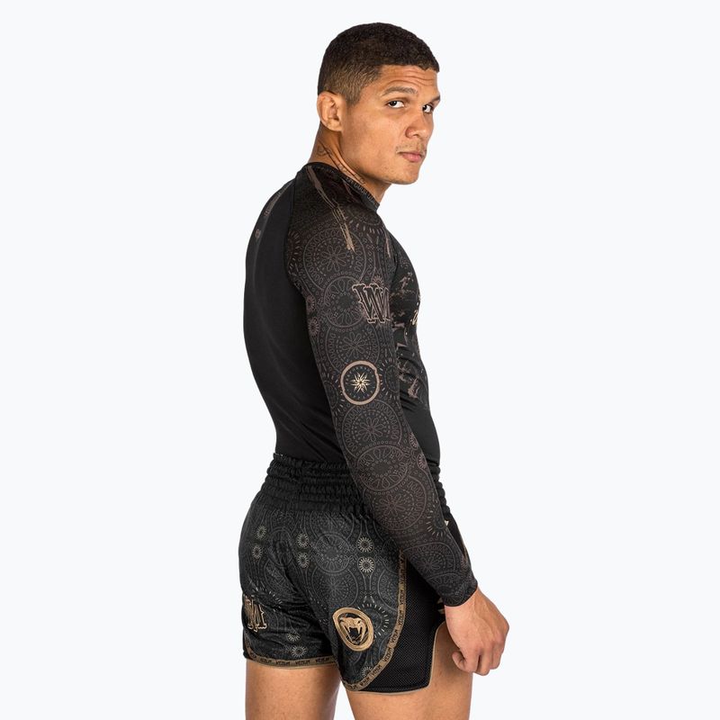 Rashguard vyriški marškinėliai ilgomis rankovėmis Venum Santa Muerte Dark Side black/brown 5