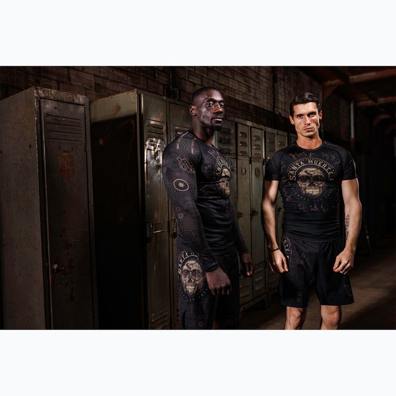Rashguard vyriški marškinėliai ilgomis rankovėmis Venum Santa Muerte Dark Side black/brown 7