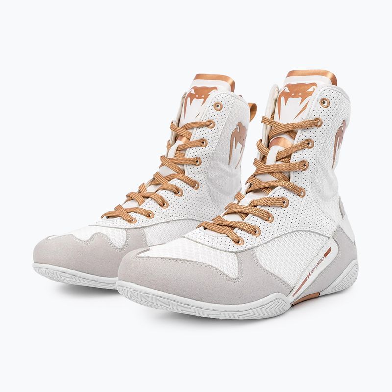 Bokso bateliai Venum Elite Boxing white/gold 9