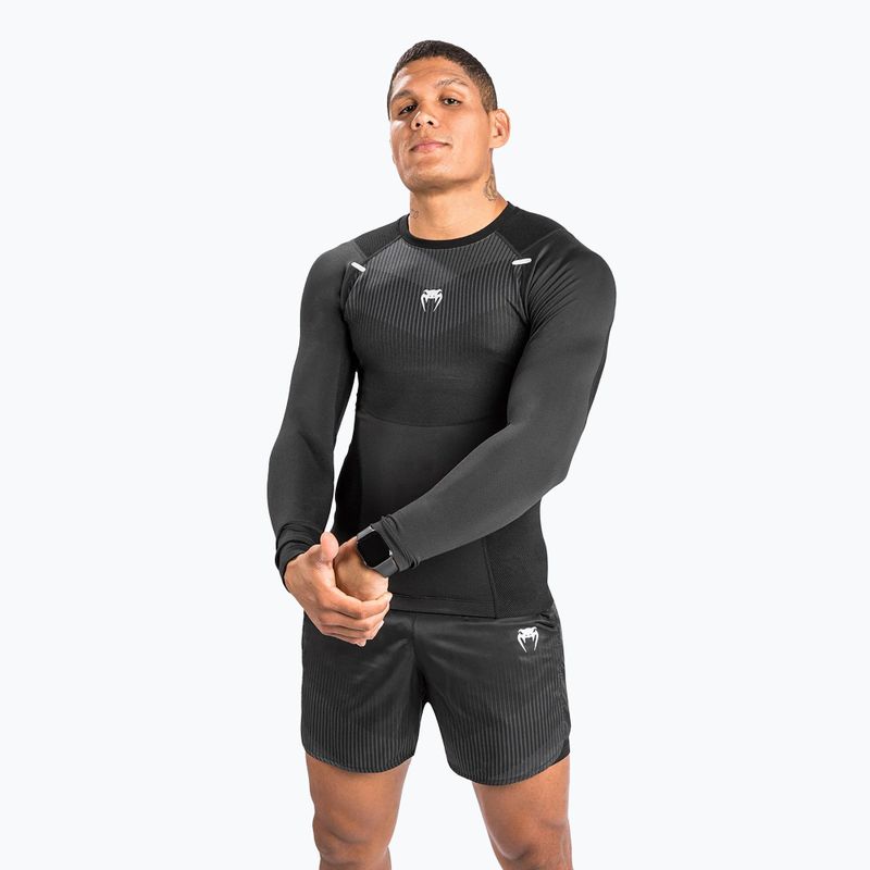 Rashguard vyriški marškinėliai ilgomis rankovėmis Venum Biomecha black/grey 2