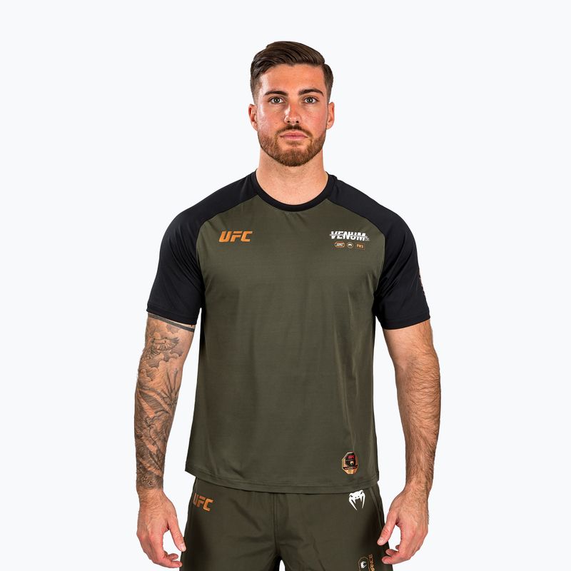 Vyriški marškinėliai Venum UFC By Adrenaline Fight Week Dry-Tech khaki