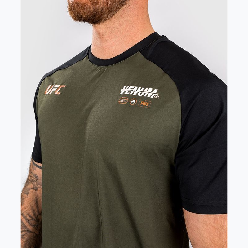 Vyriški marškinėliai Venum UFC By Adrenaline Fight Week Dry-Tech khaki 5