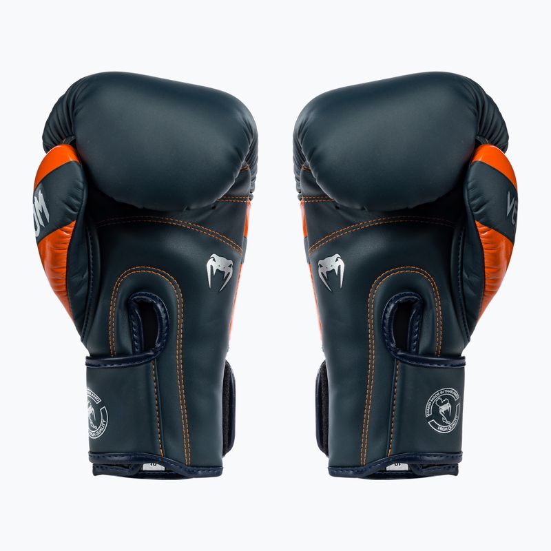 Bokso pirštinės Venum Elite navy/silver/orange 2