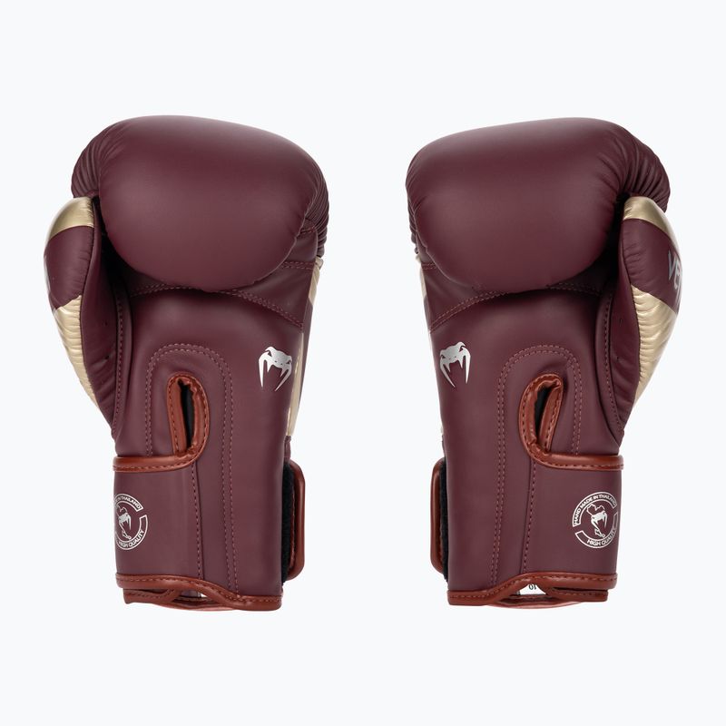 Bokso pirštinės Venum Elite burgundy/gold 2
