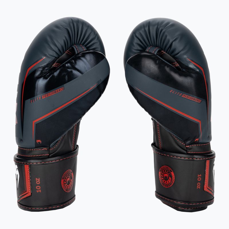 Bokso pirštinės Venum Elite Evo navy/black/red 3