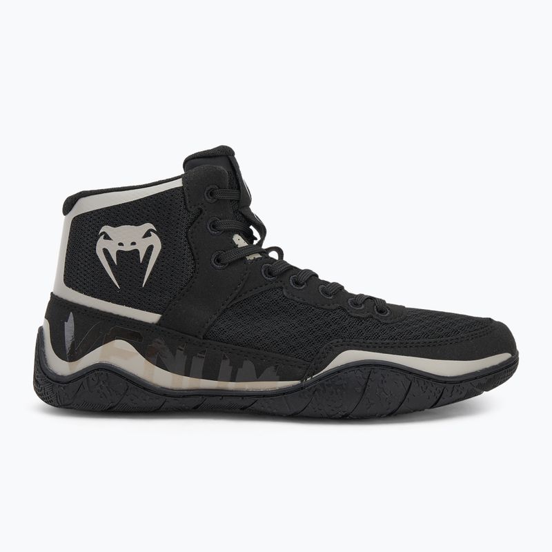 Bokso bateliai Venum Elite Wrestling black/sand 2