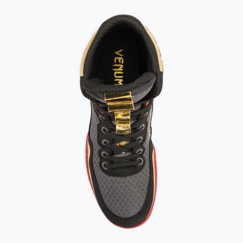 Bokso bateliai Venum Elite Wrestling black/gold/red 6