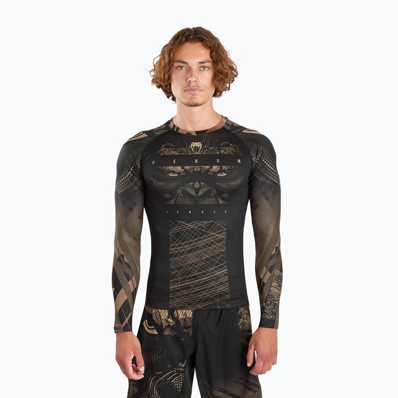 Rashguard vyriškas Venum Gorilla Jungle Rashguard sand/black