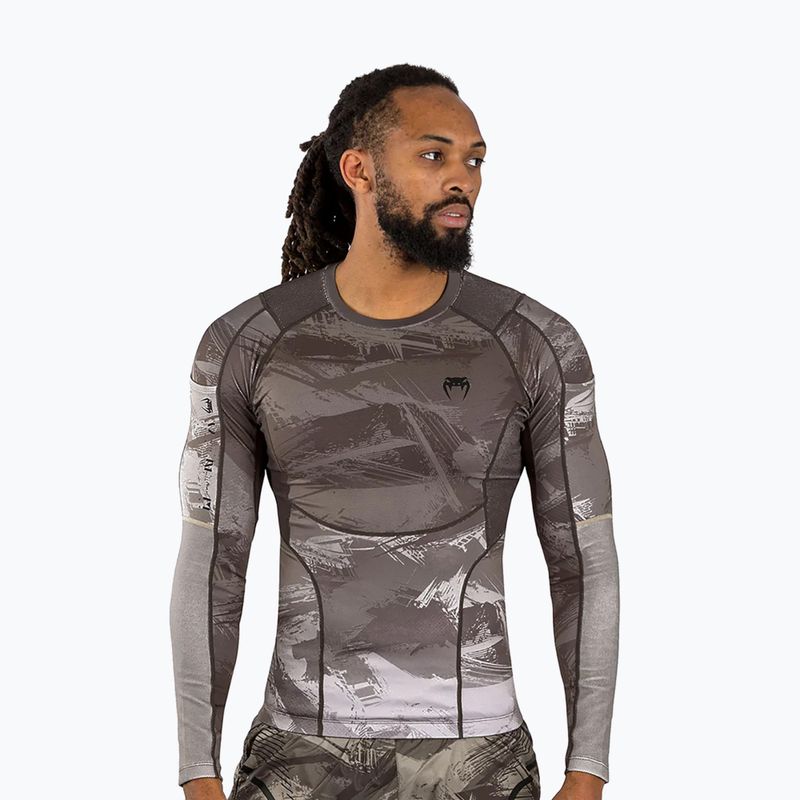 Vyriški marškinėliai ilgomis rankovėmis Venum Electron 3.0 Rashguard sand