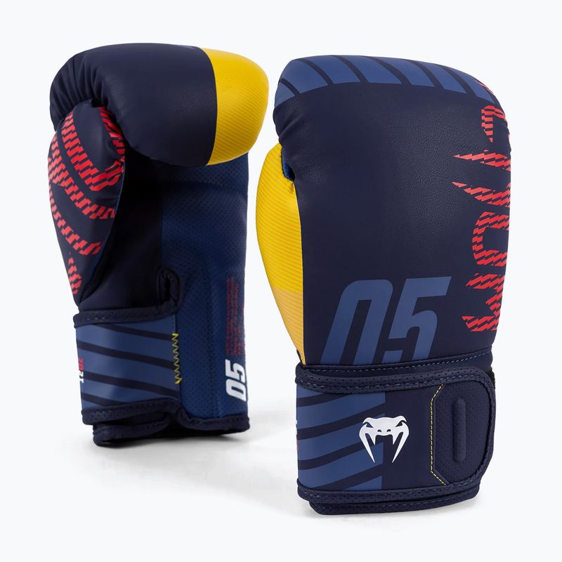 Vyriškos bokso pirštinės Venum Sport 05 Boxing blue/yellow 2