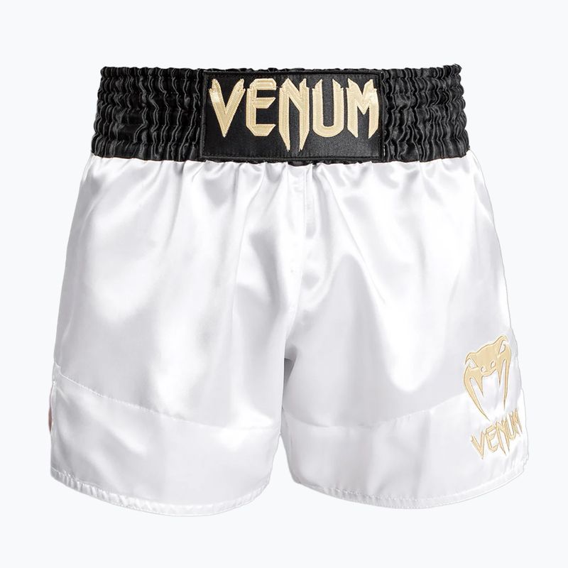 Vyriški treniruočių šortai Venum Classic Muay Thai balta/auksinė/juoda