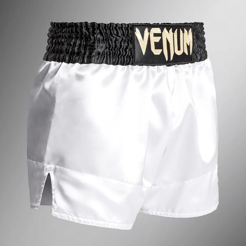 Vyriški treniruočių šortai Venum Classic Muay Thai balta/auksinė/juoda 2