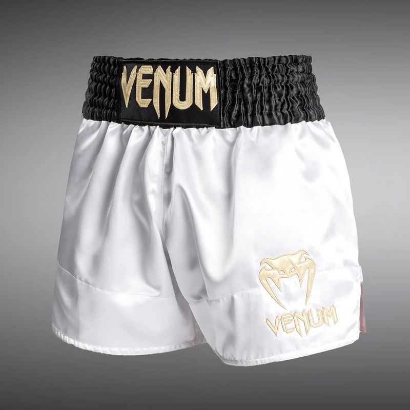 Vyriški treniruočių šortai Venum Classic Muay Thai balta/auksinė/juoda 3