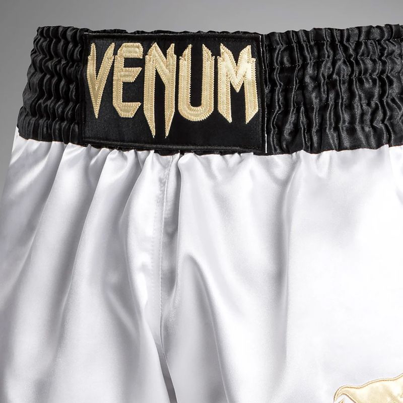 Vyriški treniruočių šortai Venum Classic Muay Thai balta/auksinė/juoda 4