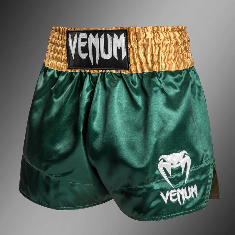 Vyriški treniruočių šortai Venum Classic Muay Thai žalia/auksinė/balta 3