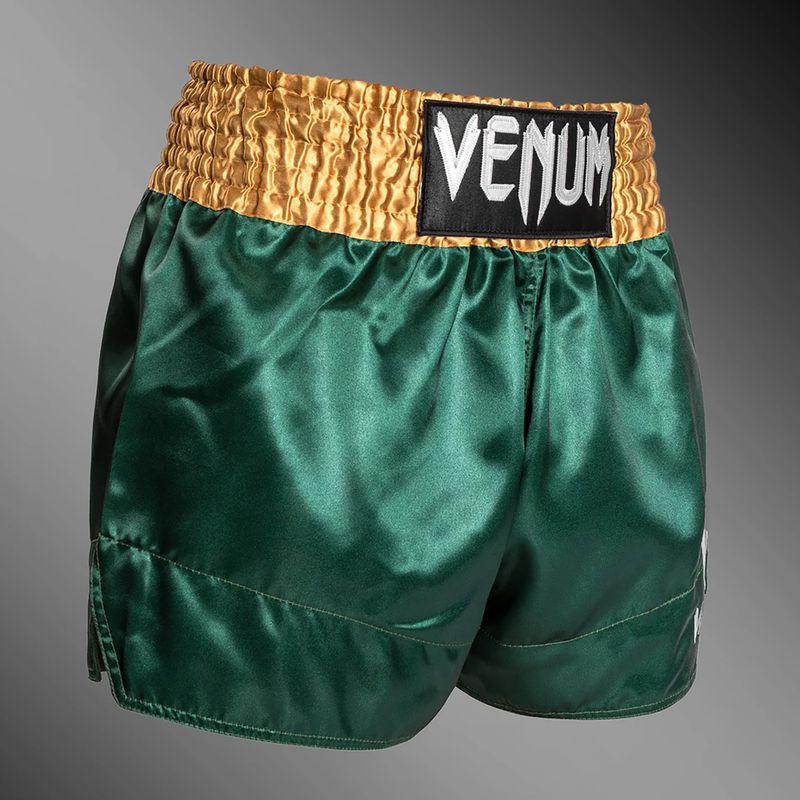 Vyriški treniruočių šortai Venum Classic Muay Thai žalia/auksinė/balta 4