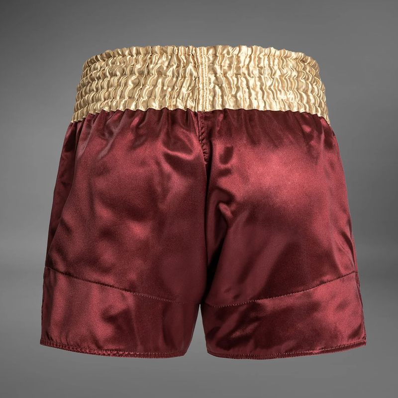 Vyriški treniruočių šortai Venum Classic Muay Thai burgundy/gold/white 2