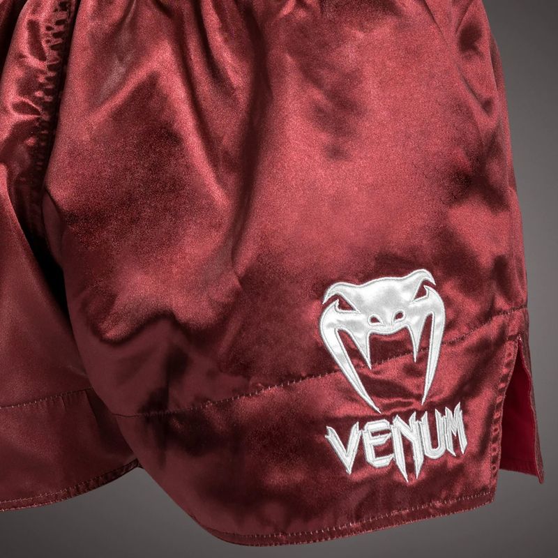 Vyriški treniruočių šortai Venum Classic Muay Thai burgundy/gold/white 5