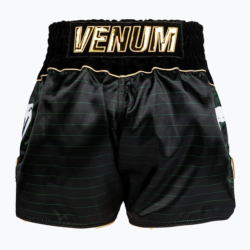 Treniruočių šortai Venum Attack Muay Thai black/green 2