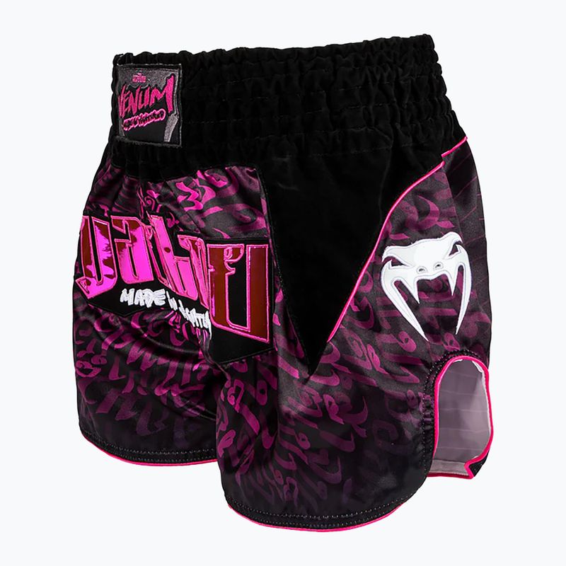 Treniruočių šortai Venum Attack Muay Thai black/pink 3