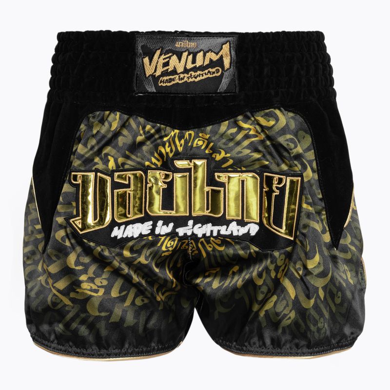 Treniruočių šortai Venum Attack Muay Thai black/gold