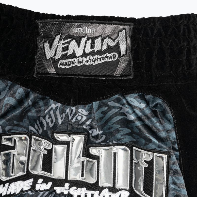 Treniruočių šortai Venum Attack Muay Thai black/silver 3