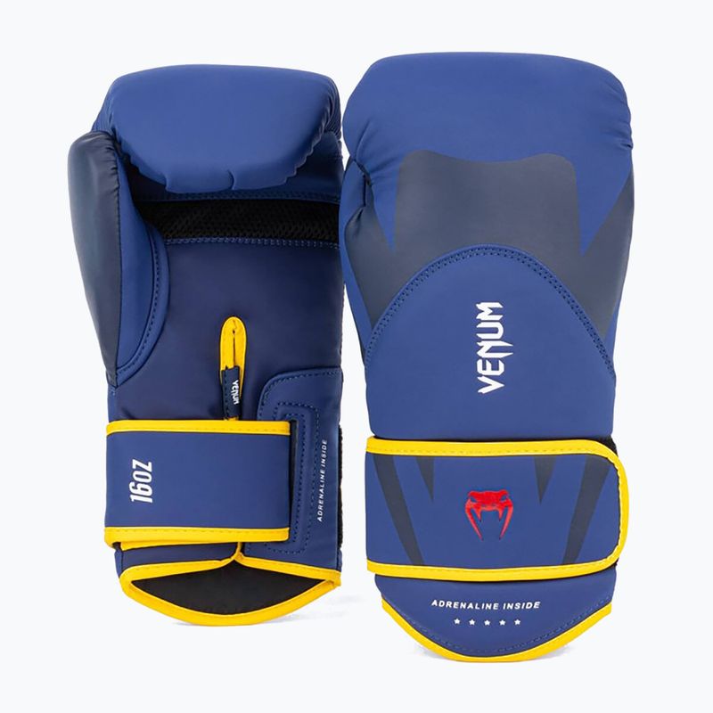 Vyriškos bokso pirštinės Venum Challenger 4.0 blue/yellow