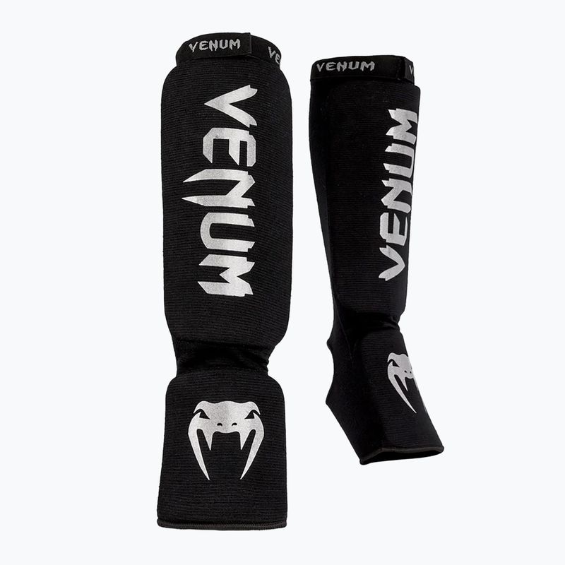 Blauzdų ir pėdų apsaugos Venum Kontact Shin Guards black/silver