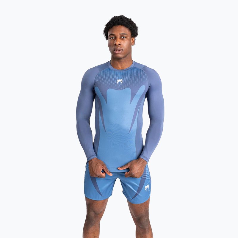 Vyriški treniruočių marškinėliai ilgomis rankovėmis Venum Attack Rashguard navy blue 3
