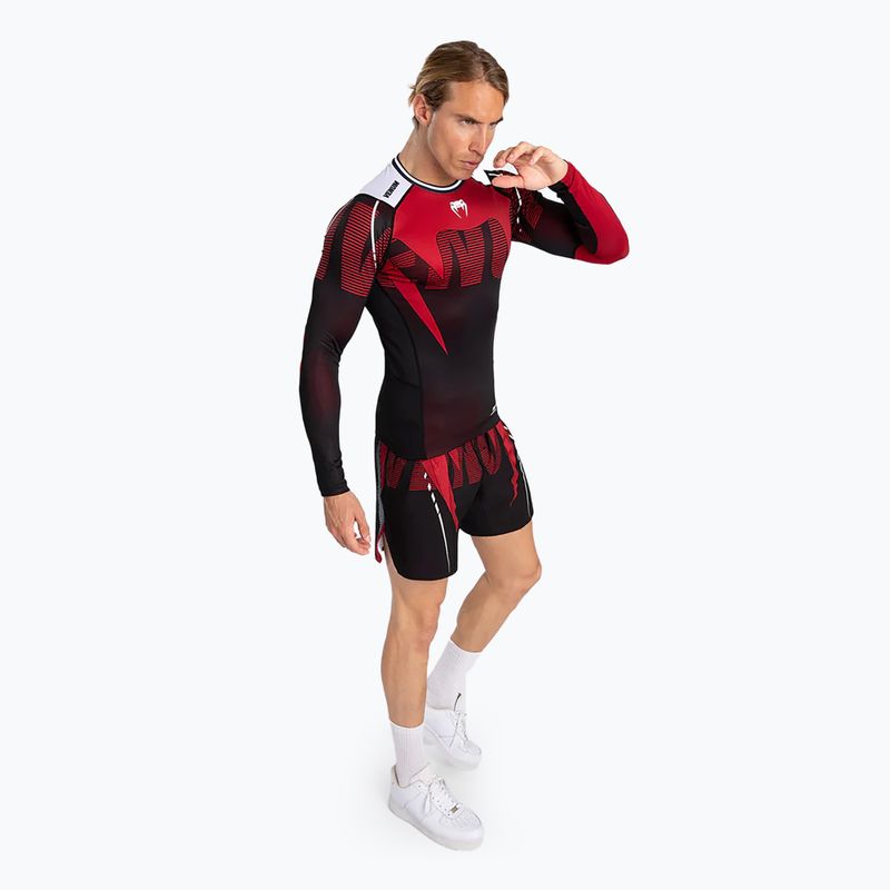 Vyriški marškinėliai ilgomis rankovėmis Venum Adrenaline Rashguard black/red 2