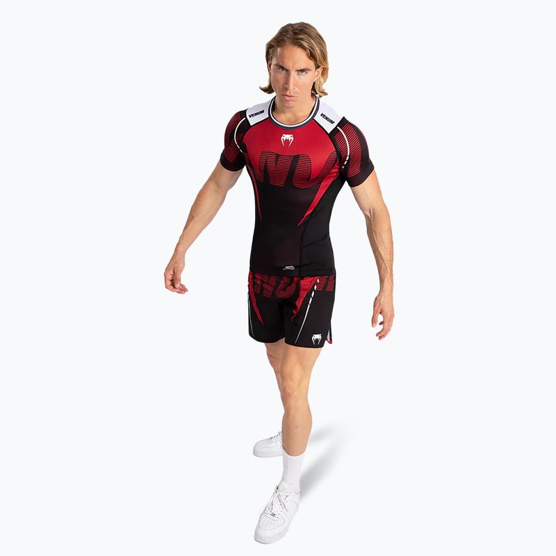 Vyriški marškinėliai Venum Adrenaline Rashguard SS black/red 2