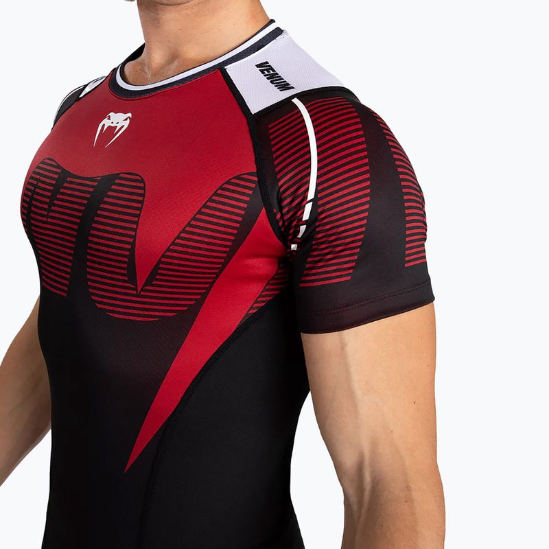 Vyriški marškinėliai Venum Adrenaline Rashguard SS black/red 5