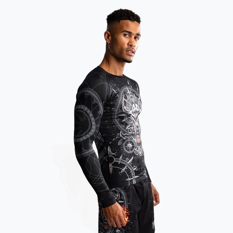 Vyriški marškinėliai ilgomis rankovėmis Venum Gladiator 5.0 Men'S Long Sleeve Rashguard black/silver 4