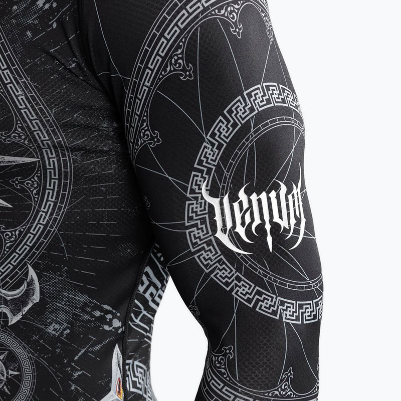 Vyriški marškinėliai ilgomis rankovėmis Venum Gladiator 5.0 Men'S Long Sleeve Rashguard black/silver 6