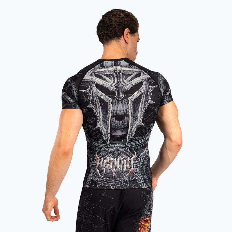 Vyriški marškinėliai Venum Gladiator 5.0 Men'S Short Sleeve Rashguard black/silver 2