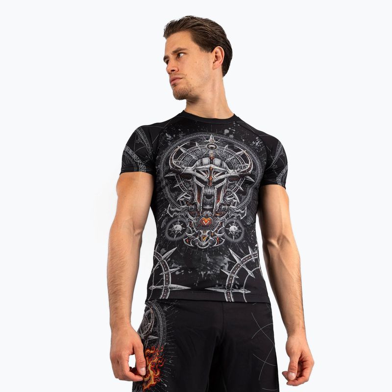 Vyriški marškinėliai Venum Gladiator 5.0 Men'S Short Sleeve Rashguard black/silver 3