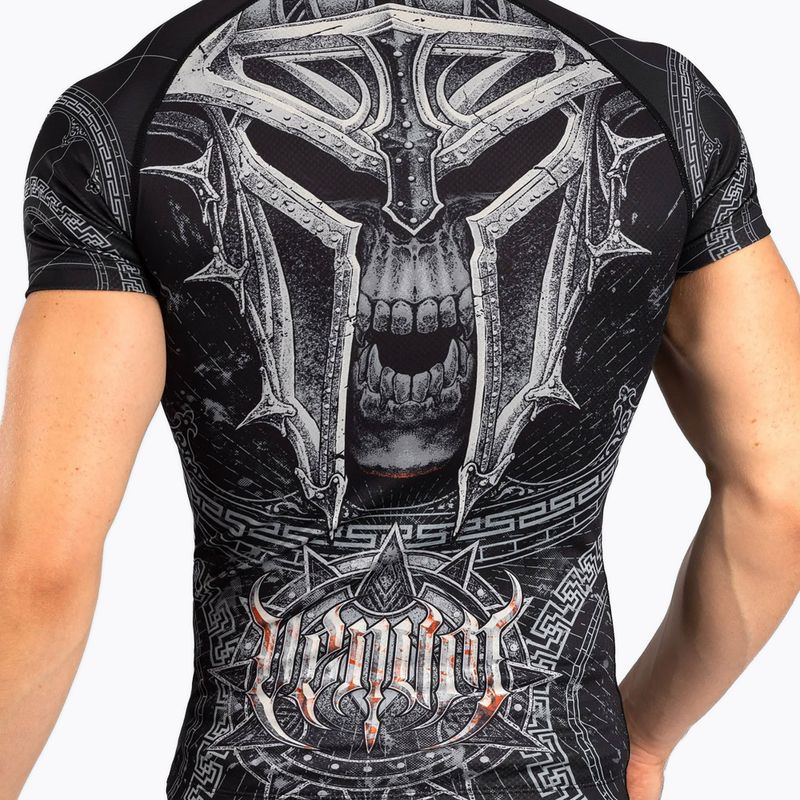 Vyriški marškinėliai Venum Gladiator 5.0 Men'S Short Sleeve Rashguard black/silver 5