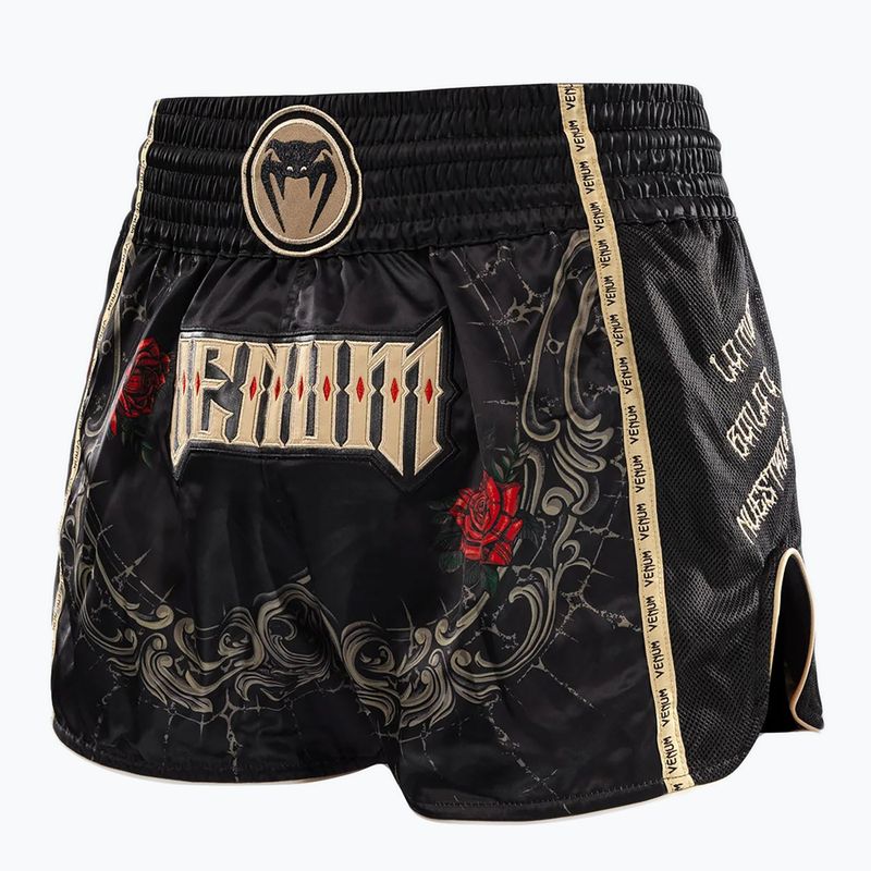 Vyriški treniruočių šortai Venum Santa Muerte 5.0 Muay Thai Shorts deep black/gold 3