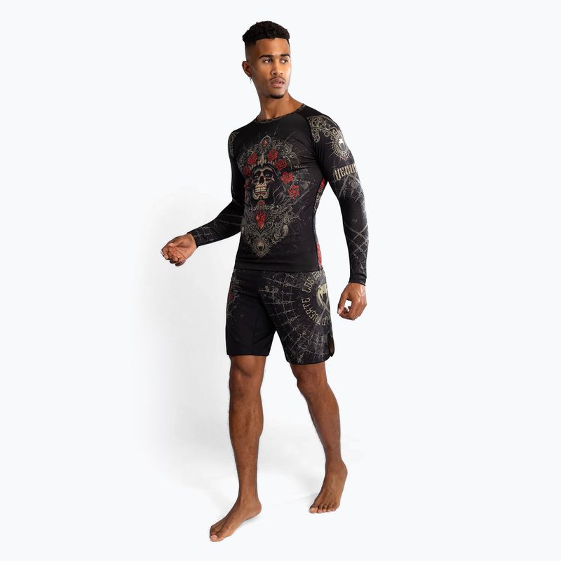 Vyriški marškinėliai ilgomis rankovėmis Venum Santa Muerte 5.0 Men’S Long Sleeve Rashguard deep black/gold 2