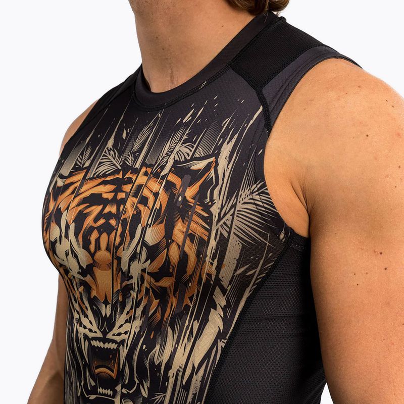 Tank topas Venum Tiger Men'S Sleeveless Rashguard black/neon orange 4
