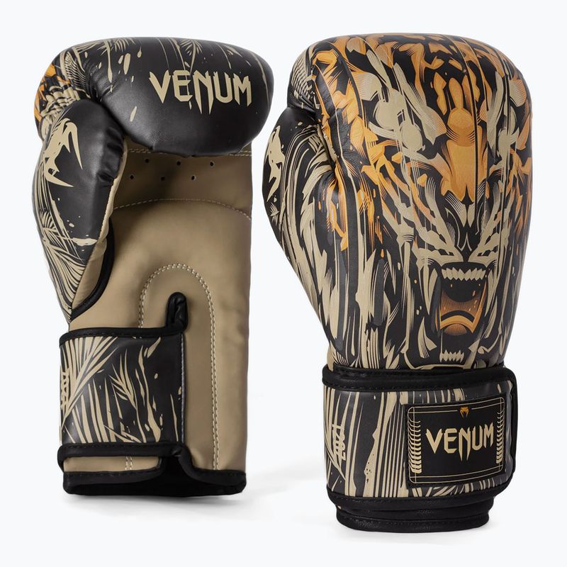 Bokso pirštinės Venum Tiger Boxing Gloves black/neon orange 4