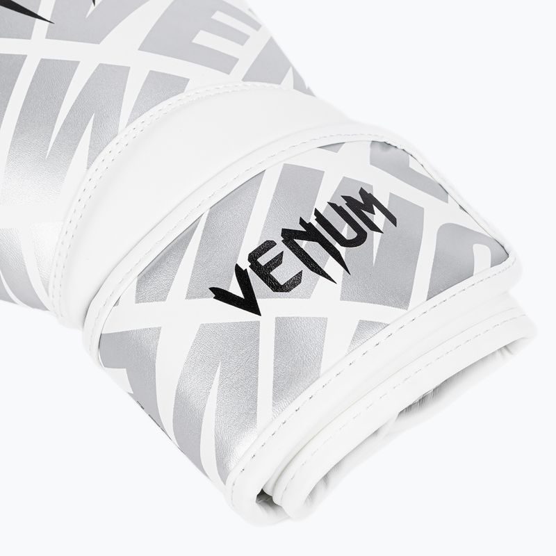 Venum Contender 1.5 XT Kids baltos/sidabrinės bokso pirštinės 3