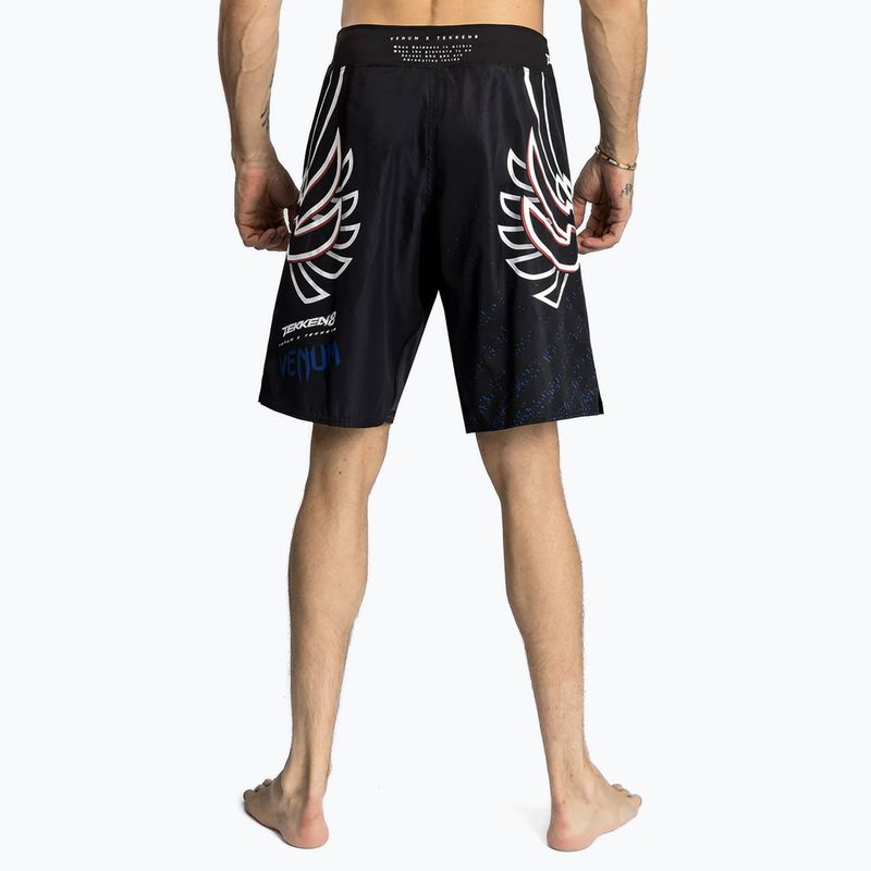 Vyriški treniruočių šortai Venum X Tekken 8 - Jin Kazama Fight Shorts blue/black/white 3