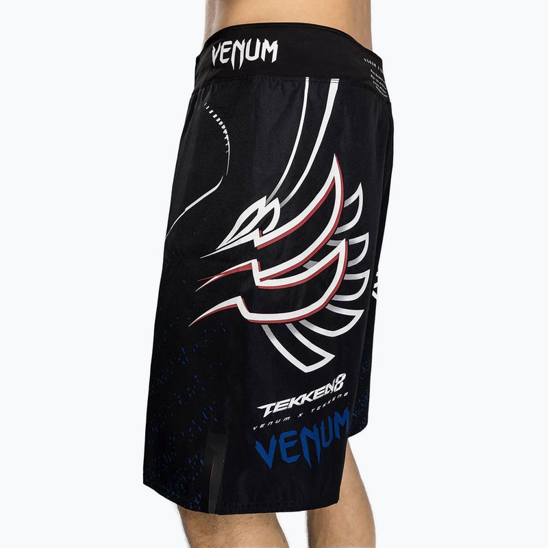 Vyriški treniruočių šortai Venum X Tekken 8 - Jin Kazama Fight Shorts blue/black/white 5