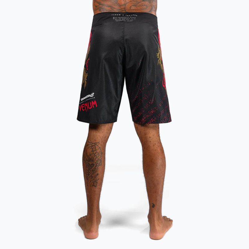 Vyriški treniruočių šortai Venum X Tekken 8 - Marshall Law Fight Shorts black/red/gold 2