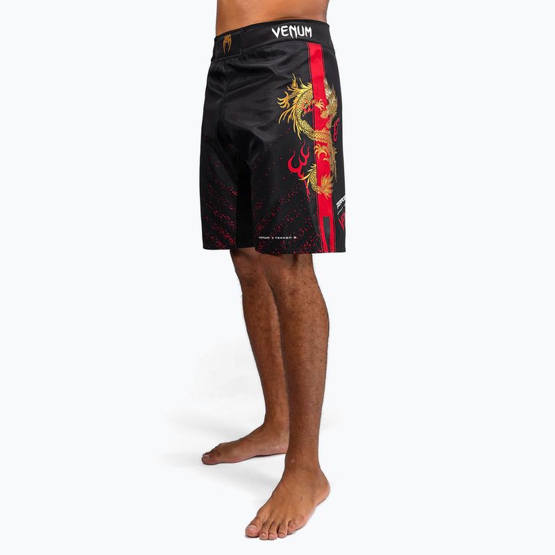 Vyriški treniruočių šortai Venum X Tekken 8 - Marshall Law Fight Shorts black/red/gold 3